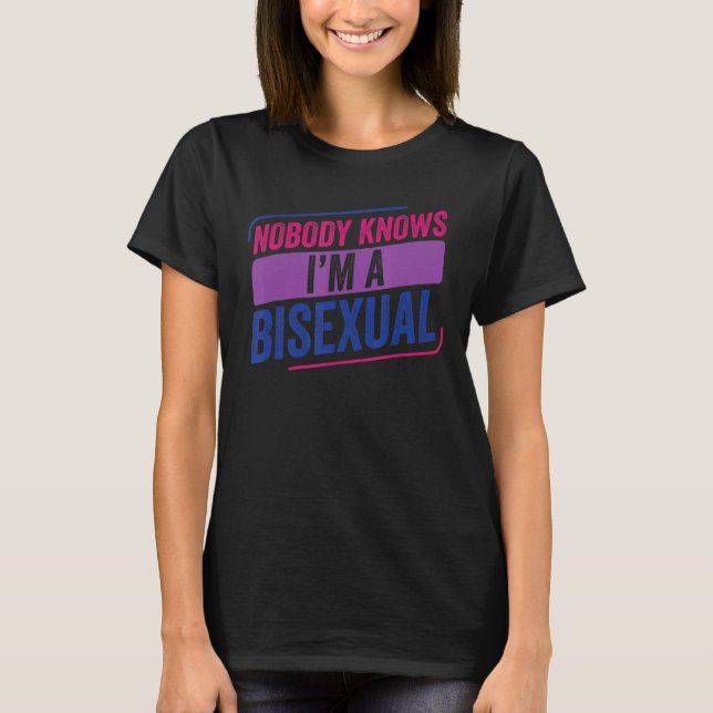 Ingen känner till Bi Pride Bisexual Bisexuality Fl T Shirt (Framsida)