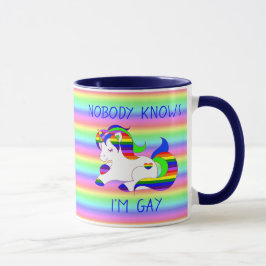Ingen känner till Im Gay Rainbow LGBT Humor Mugg