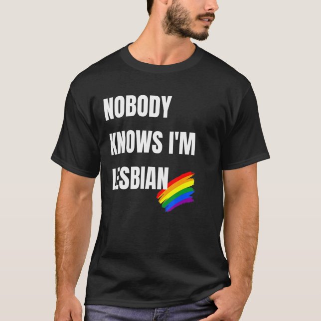 Ingen känner till IM-Lesbisk - LGbt-Pride T Shirt (Framsida)