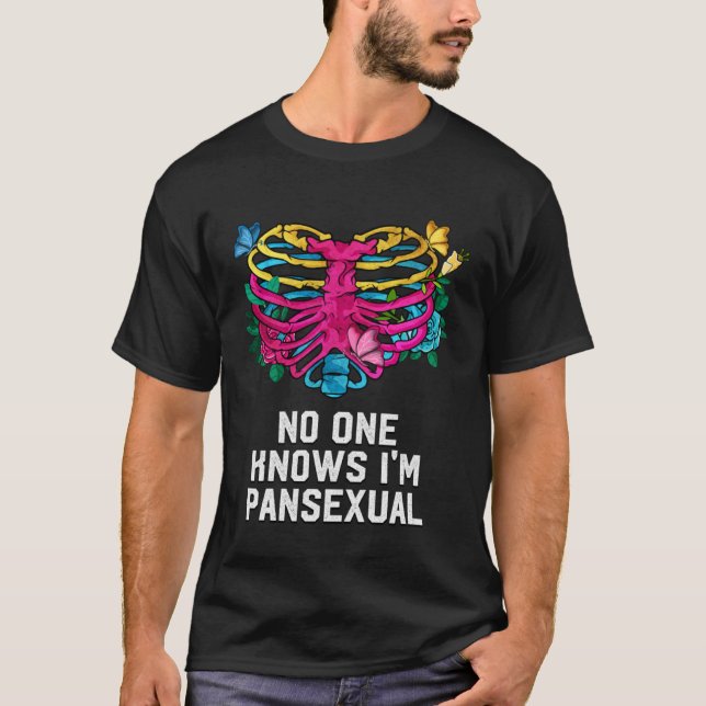 Ingen känner till Im Pansexual LGBTQ Pan-Pridet No T Shirt (Framsida)