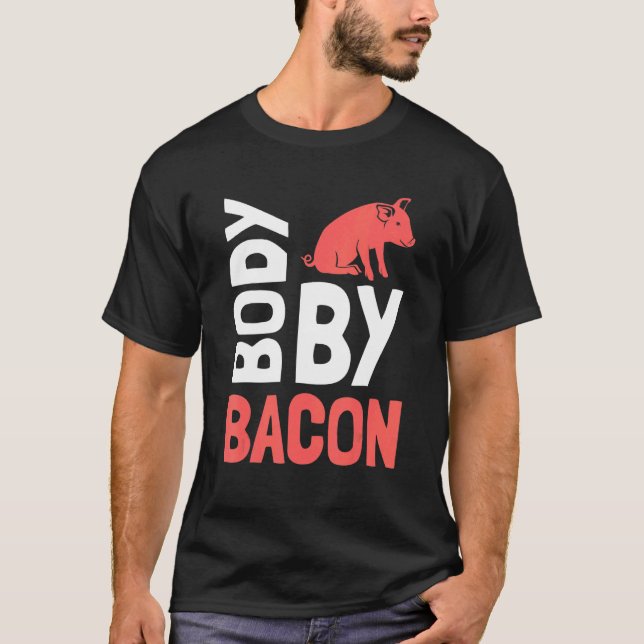 Ingen karbs Kropp med Bacon Ketogen Diet 7 T Shirt (Framsida)