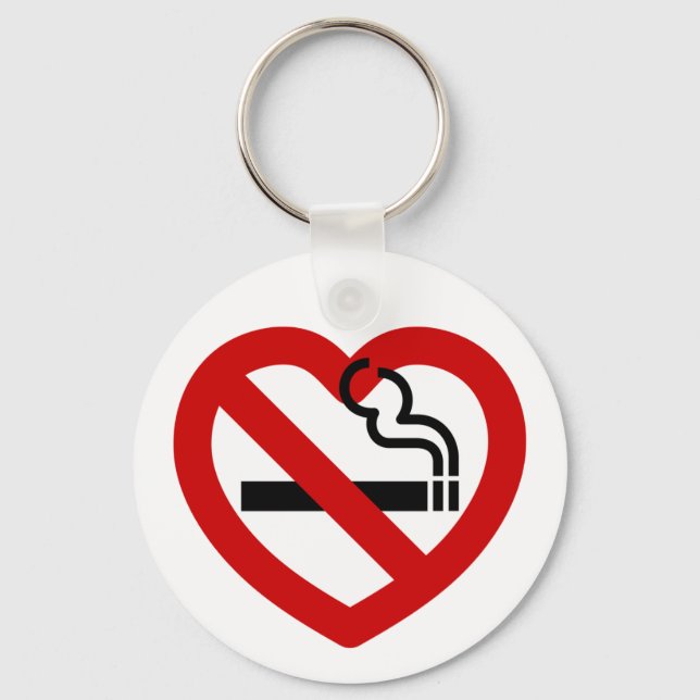 Ingen Kärlek för röksignatur Nyckelring (Framsida)