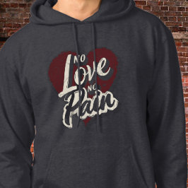 Ingen Kärlek - ingen smärtsam utstressad hjärttypo Hoodie