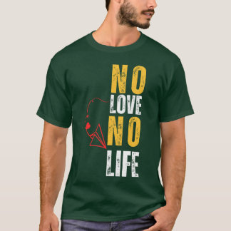 Ingen kärlek inget liv retro t shirt