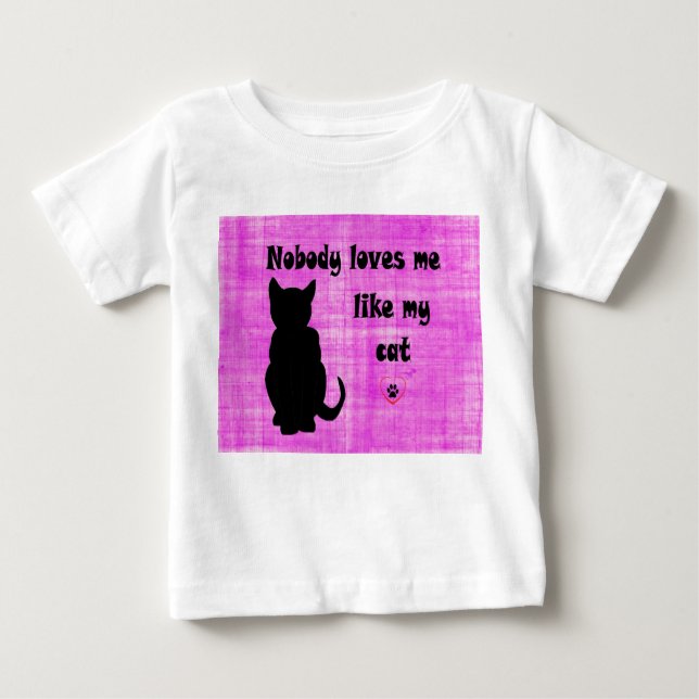 Ingen Kärlek mig gillar min katt T Shirt (Framsida)