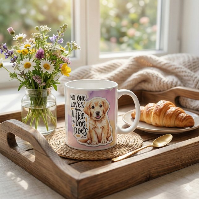 Ingen Kärlek som du tycker om Hund Mugg (This, "No one loves you like a dog does" mug would make a great gift for the dog lover in your life)