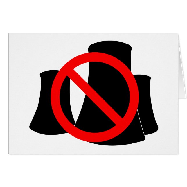 Ingen kärnkraft hälsningskort (Framsidan Horizontal)