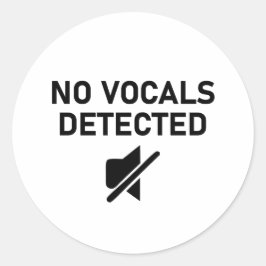 Ingen kartläggning av minsta Audio Runt Klistermärke