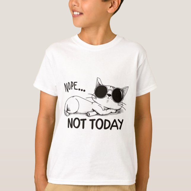 ingen katt i dag t shirt (Framsida)