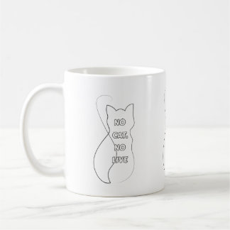Ingen Katt Inget Liv Rolig Kattälskare Kaffe Mugg