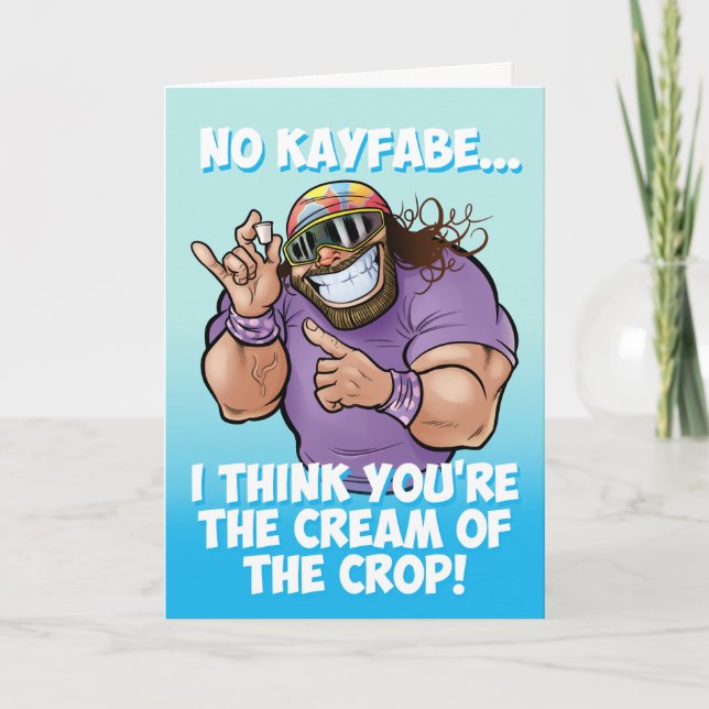 Ingen Kayfabe Kräm av de Bästa Proffsbrottning Helgkort (Framsida)