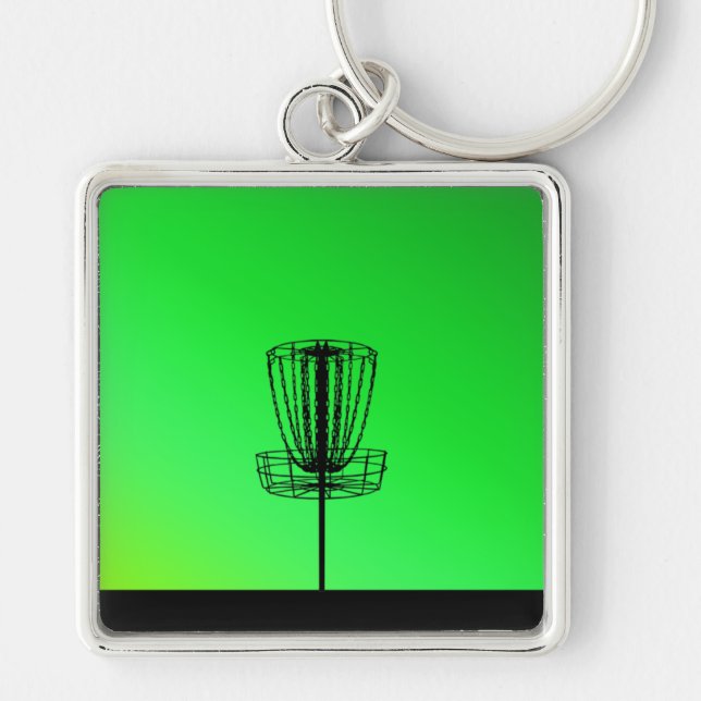 Ingen kedja, ingen vinst fyrkantig silverfärgad nyckelring (Framsidan)