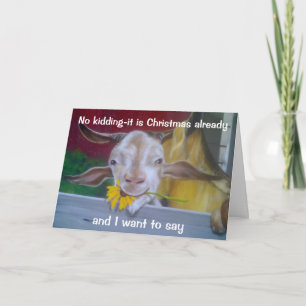 INGEN KIDING SÄGER GOAT=DET ÄR REDAN KRISTMAS HELGKORT