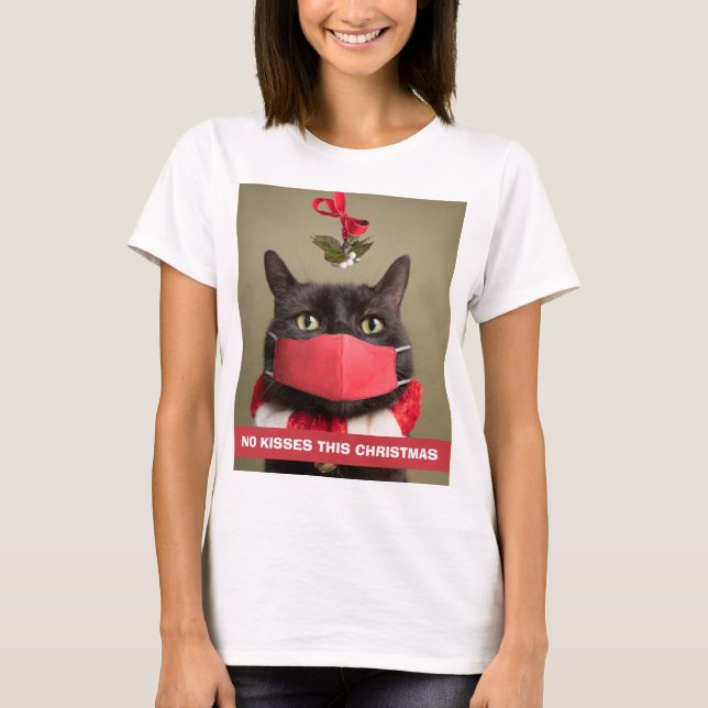 Ingen Kisses den här julklappen i Ansikte T Shirt (Framsida)