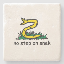 Ingen kliv på snek-mem Gadsden-parodi SnekRight Stenunderlägg