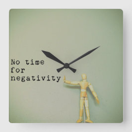 Ingen klockklocka fyrkantig klocka