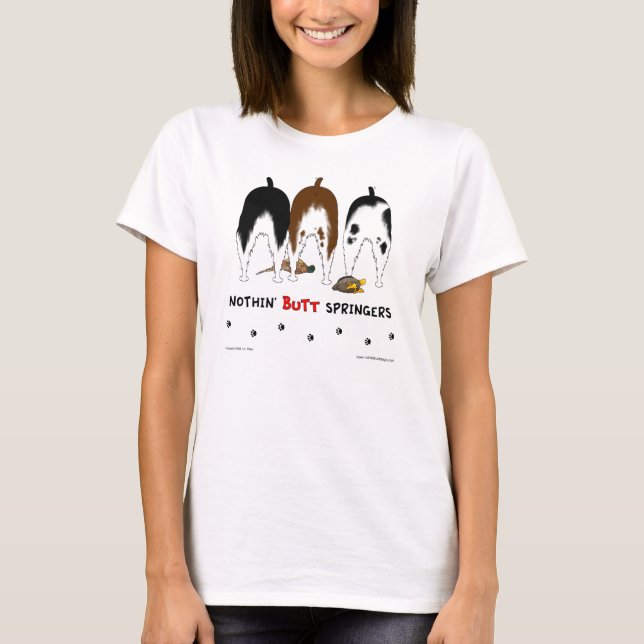 Ingen knapp Springers Ljust T-shirt (Framsida)