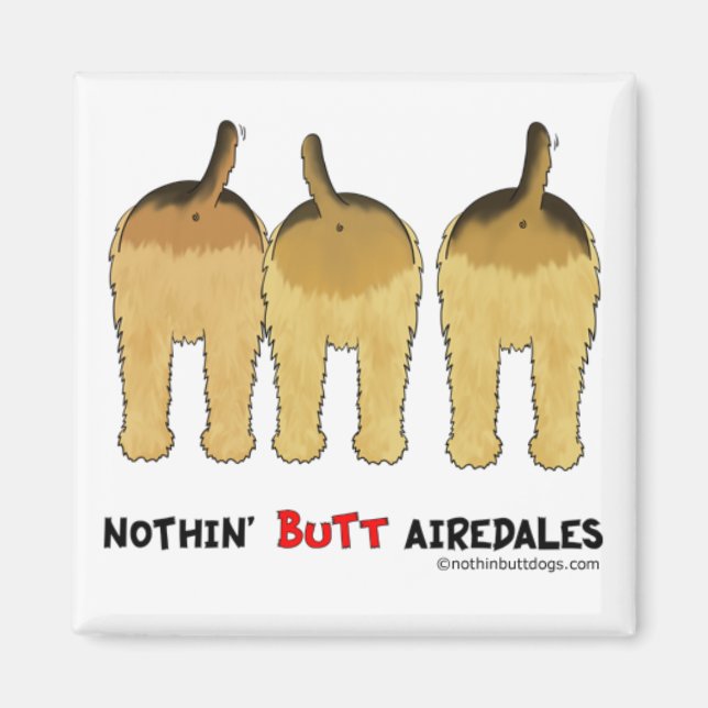 Ingen knut Airedales Magnet (Framsidan)