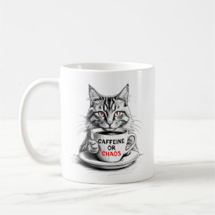Ingen Koffein Ingen Förbarmande Katt Koffeelskare Kaffemugg