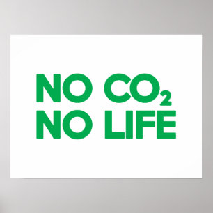 INGEN KOLDIOXID INGET LIV POSTER