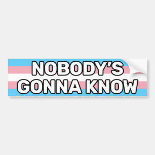 Ingen kommer att känna till White Trans Pride Fla Bildekal