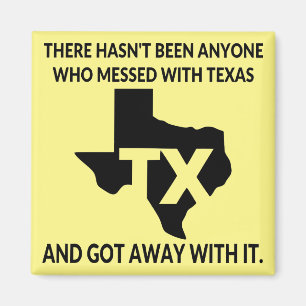 Ingen kommer undan med meddelanden med Texas # Magnet
