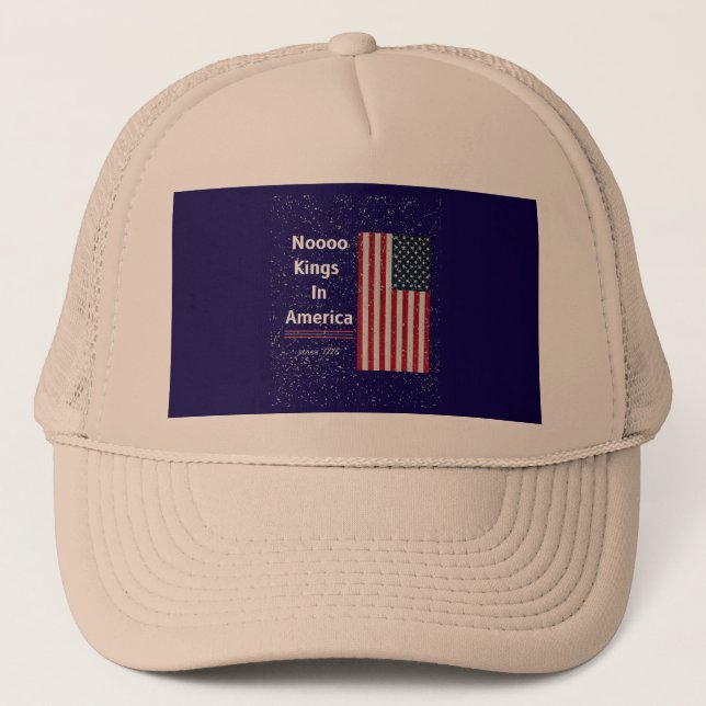 INGEN KONUNG I AMERIKA SEDAN 1776, 4:E JULI KEPS (Framsida)