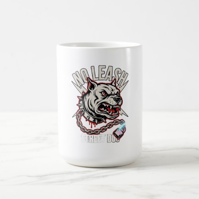 Ingen Koppling Pitbull Långärmad Kaffemugg (Center)