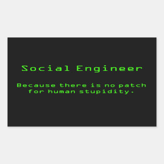 Ingen korrigering rektangulärt klistermärke