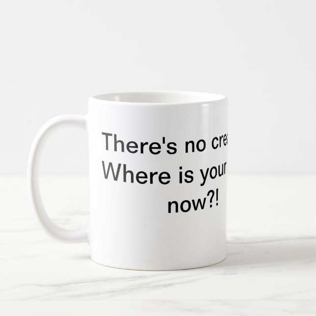 Ingen kräm ingen gud kaffemugg (Vänster)