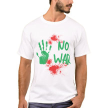 Ingen krig Anti-krigs protest handavtryck design