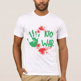 Ingen krig - Antikrigsprotest Handavtrycksdesign T Shirt