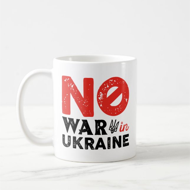 Ingen krig i Ukraina Kaffemugg (Vänster)