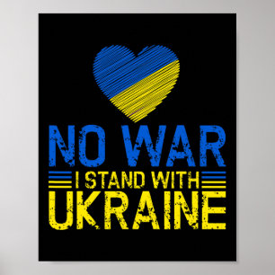 Ingen krig jag står med Ukraina avsluta krig främj Poster