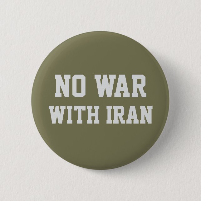INGEN KRIG MED IRAN Politisk protest  Knapp (Framsida)
