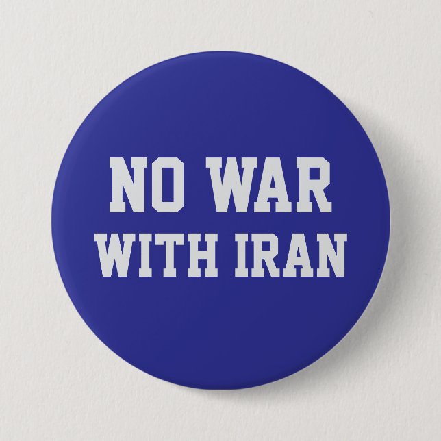 INGEN KRIG MED IRAN Politisk protest  Knapp (Framsida)