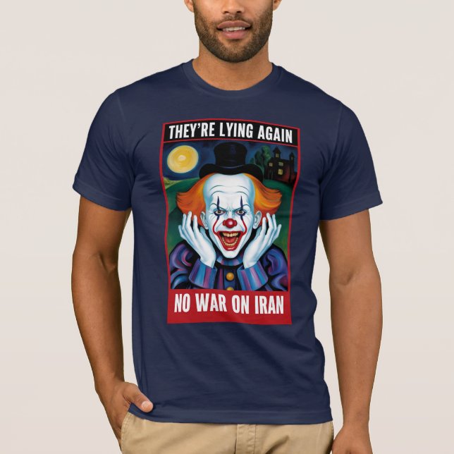 Ingen krig mot Iran Anti-krig T-shirt (Framsida)