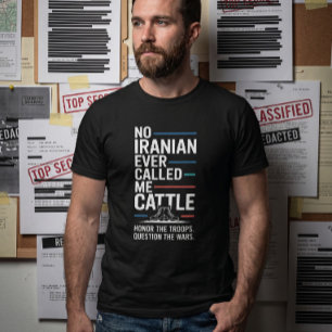 Ingen krig mot Iran Epstein-akter Veteran t-shirt