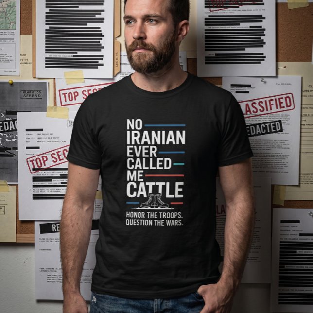 Ingen krig mot Iran Epstein-akter Veteran t-shirt (Skapare uppladdad)