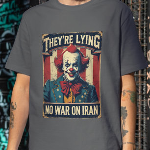 Ingen krig mot Iran Tee Anti Neokon propaganda t-s