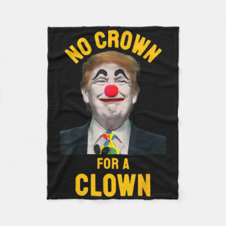 Ingen krona för en clown anti Trump president Fleecefilt