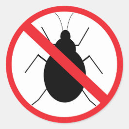 Ingen Kryp Sticker Runt Klistermärke