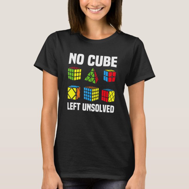 Ingen kub Lämnat ej löst, konkurrerande puzzelkubh T Shirt (Framsida)