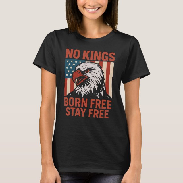 Ingen Kung Born Free, håll dig ledig T Shirt (Framsida)