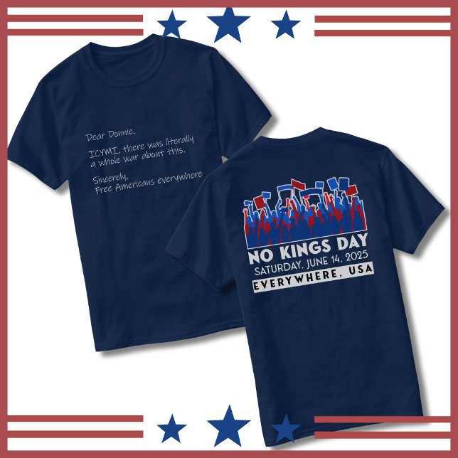 Ingen Kung Day Brev till Trump Protest Shirt T (No Kings Day June 14, 2025 Protest Rally Shirt)