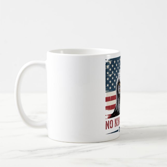 Ingen Kung i America Eagle Flagga Art Kaffemugg (Vänster)