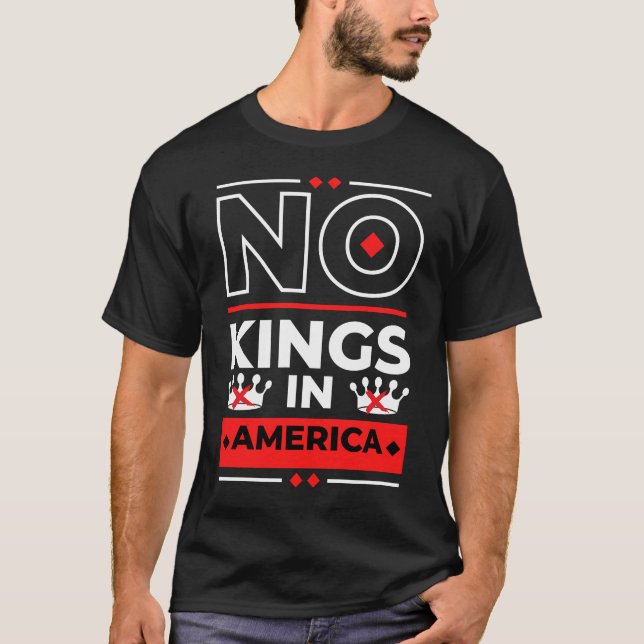Ingen Kung i American Democracy Court T Shirt (Framsida)