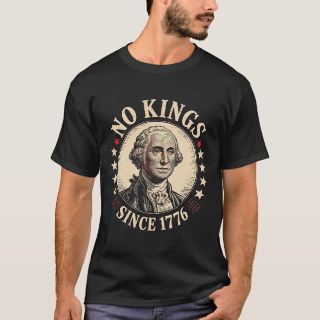 Ingen Kung i Amerika 1776 T Shirt (Framsida)