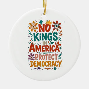Ingen kung i Amerika Amerikansk demokrati Julgransprydnad Keramik