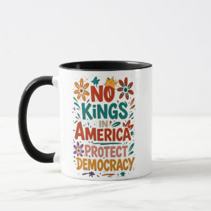 Ingen kung i Amerika Amerikansk demokrati protest Mugg